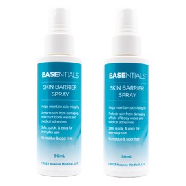 EASEntials 50ml Ostomy Skin Barrier Spray - Gentle No-Sting, Low-Residue Formula for Easy Pouch Application & Bandage Removal (2 Pack)