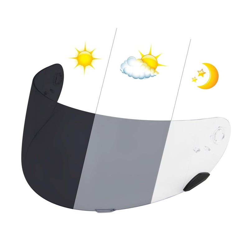 PSLER Photochromic Qualifier Visor- Qualifier DLX Helmet Visor Motorcycle Face