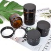 Amber Glass Cream Jars - 6 Pack Refillable Jars (30ml/50ml)