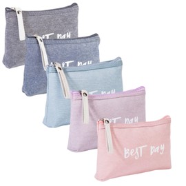 Hpamba Pack of 5 Small Cosmetic Bags for Handbag, Make Up Bag, Mini Cosmetic Bag, Makeup Bag, Small Make Up Bag for Handbag, Toiletries, Change Cosmetic Bag, Women's Small, b, waterproof cosmetic bag