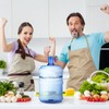 Bokon 2 Pieces 5 Gallon Water Jugs Round Plastic Water