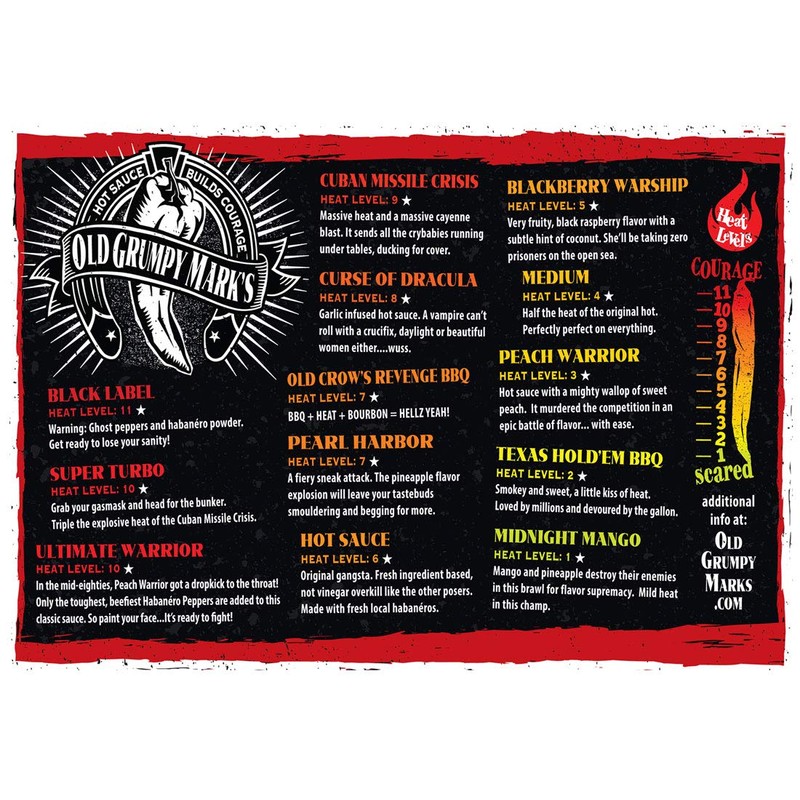 Old Grumpy Marks, Ultimate Warrior, Habanero Pepper, Hot Sauce, 5