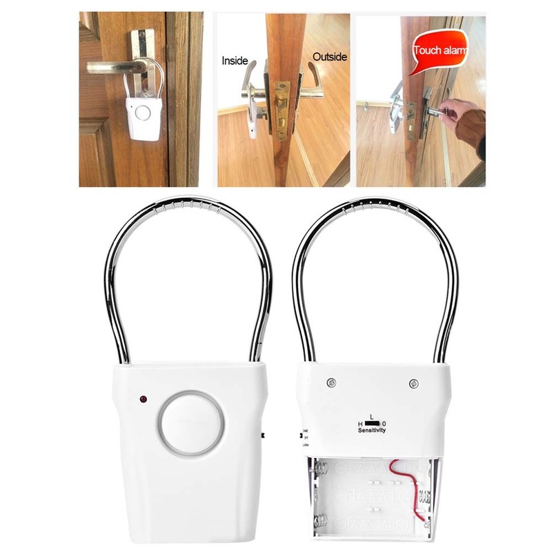Restokki 120dB Touch Sensor Door Handle Alarm, Anti Theft Vibration