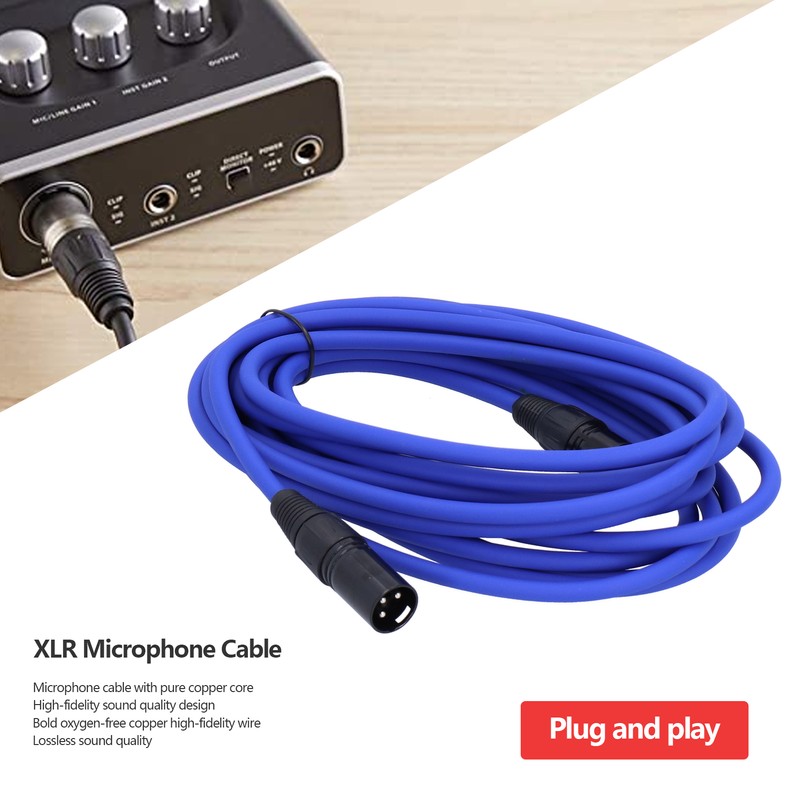 XLR Microphone Cable Male to Female 20ft Compatible Speaker Professional