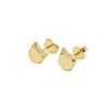 Aretes de Gato Gatito en Chapa de Oro de 22K