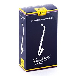 Vandoren CR1425 Alto Clarinet Traditional Reeds Strength 2.5; Box of 10