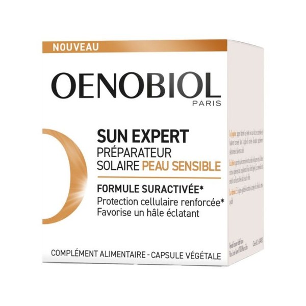 Oenobiol Sun Expert Préparateur Solaire Peau Sensible , box of 30