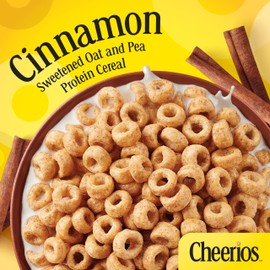 Cheerios Protein Cereal, Cinnamon, 8g Protein, Large Size, 11.2 oz