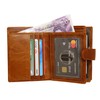 STARHIDE Ladies RFID Blocking Genuine Leather Clutch Wallet with Side