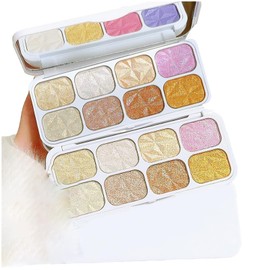 8 Colors Highlighters Makeup Palette For Face Highlighters & Luminizers Profesional Gold Highlighter Cheek Diamond Shimmer Glitter Contour Bronzer And Eyeshadow Palette