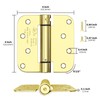 goldenwarm 4pack Polished Brass Door Hinges 4 Inch Self Closing