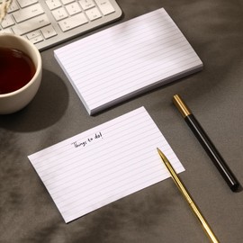 Grid Index Cards 4x6,Double Sided Thick Graph Ruled Notecards, Heavy Weight Flash Cards for Studying,School, Home and Office - White (White - 100 Count, 4 X 6 INCH)