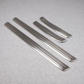 Beautost for Toyota New Camry 2024 2025 Outside Door Sill Scuff Plate Guard Cover Trim Stainless Steel (Silver)