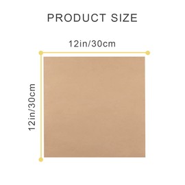 Yuyouqu 50 PCS 12 x 12 Inch Parchment Paper Non-Stick Deli Paper Wax Paper Sheets Precut Parchment Paper Sheets for Baking Cookies, Food Basket Liners, Frying, Air Fryer, Grilling Rack, Oven Brown