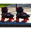 Kids Adjustable Quad Roller Skates, Red Roller Skates For Girls