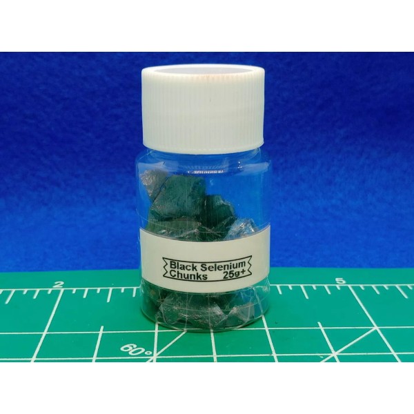 Elemental Selenium 25g+, 99.999%+, In Display Bottle For Element Collections