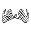 Pinsanity Skeleton Hands 'Pinky Swear' Enamel Lapel Pin