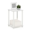 Furinno Turn-N-Tube Haydn End Table, White/White