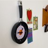 Wall Clock ABS Fried Egg Frying Pan Shape Silent Battery