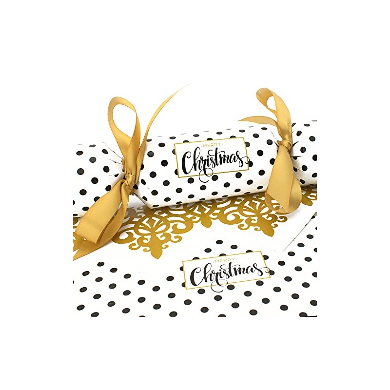 12 Large Simply Monochrome Christmas Cracker Kit - Make &