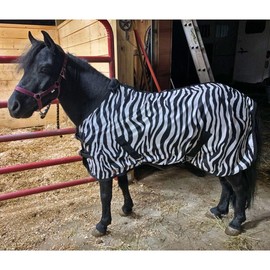 Country Pride Miniature Horse Fly Sheet Zebra Print (Medium 40-43")