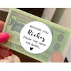 120pcs Wedding Lottery Wishing Stickers - Wishing You Riches from
