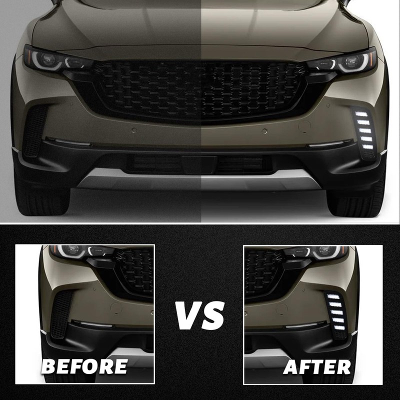 PGTOPONE Switchback White/Amber LED Front Bumper Fog Light DRL Amber