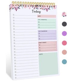 To Do List Notepad - To Do List Notebook for Work with 52 Sheets, Undated Daily Planner Perfect for Enhanced Productivity and Goal Achievement - Rosy Dawn