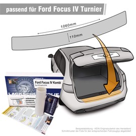 Lackschutzshop - Paint Protection Film Compatible with Bumper Protection for Ford Focus IV / 4 Tournament Estate (Car Film Protective Film Scratch Protection) Transparent 150µm