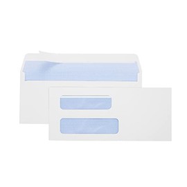 Office Deed 500 #10 Self Seal Double Window Security Envelopes-Designed for Business Statements, Quickbooks Invoices, and Return Envelopes 4 1/8 X 9 ½’’