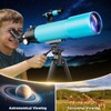 Astronomical Telescope for Adults Kids 8-12: High Powered 80mm Portable