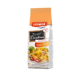 LEIMER Croutons Sweet Chili 75 g Gluten Free - Delicate Roasted Gluten-Free White Bread Cube with Finest Peppers & Chili Spices - Vegetarian, Gluten Free (1 x 75 g)
