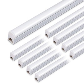 Kihung (8 Pack) LED T5 3FT Tube Light Fixture, 15W, 1800lm, 6500K, 3 Foot Linkable LED Shop Light Tube for Grow Light, Ceiling, Workshop, Corded Electric with Built-in ON/Off Switch