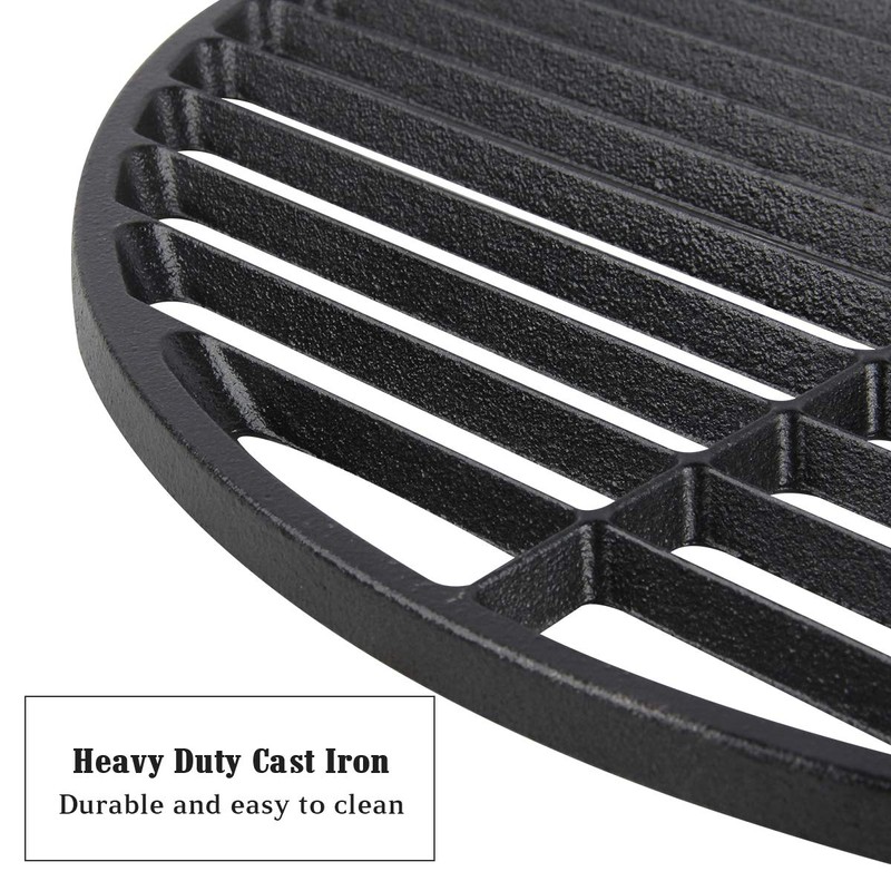 KAMaster 18 inches Cast Iron Cooking Grids Grates for Large