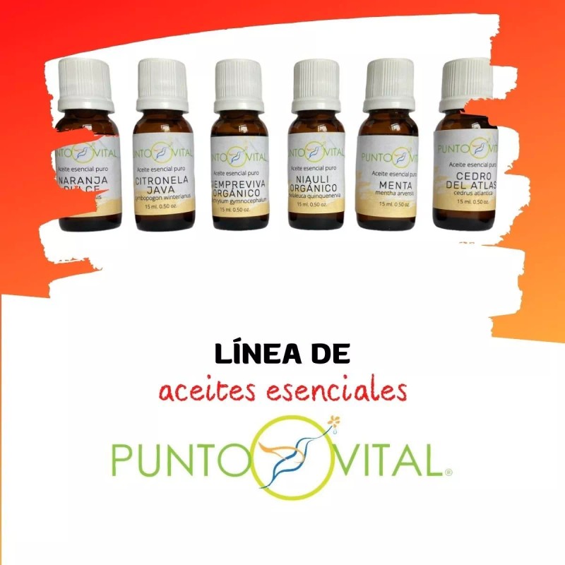 Punto Vital Aceite Esencial Menta, 100% Puro, Aromaterapia, 15ml