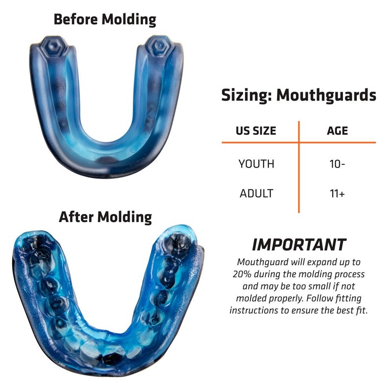 Shock Doctor Gel Max Mouth Guard, Sports Mouthguard for Football,