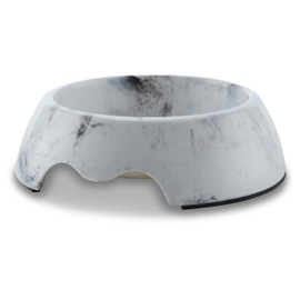 Marble Print Melamine Dog and Cat Food and Water Bowl, Non Skid Base, Anti-Slip Pet Feeder Bowls (5.4 Ounce, 13.5 Ounce,27 Ounce)