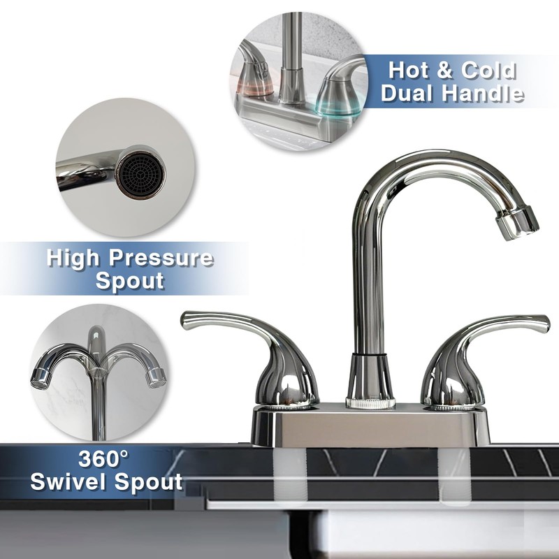 JAMESVAN RV Bathroom Faucets, RV Kitchen Sink Faucet Replacement with