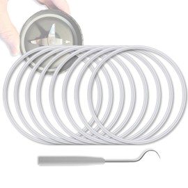 Cups Lids Gasket 8PCS with Crochet Hook For 250W Magic Bullet Replacement Parts Magic Bullet Blender Parts Magic Bullet Parts Replacement Magic Bullet Accessories