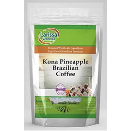 Kona Pineapple Brazilian Coffee (Gourmet, Naturally Flavored, Whole Coffee Beans) (16 oz, ZIN: 564629) - 3 Pack