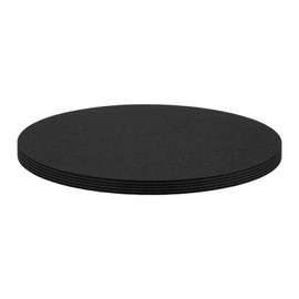 uxcell Round Felt Furniture Pads, 5Pcs 12" Dia x 0.12" Thick Adhesive Backed Felt Non-Slip Anti-Scratch Felt Pads Chair Leg Protectors for Protecting Hardwood Floor, Black