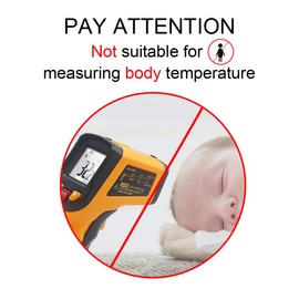 KETOTEK Infrarot Thermometer Laser Digital IR Pyrometer Berührungslos temperatur Pistole -50°C bis 400 °C Temperaturmessgerät für Kochen Barbecue Gefrierschrank Industrie Lebensmittel