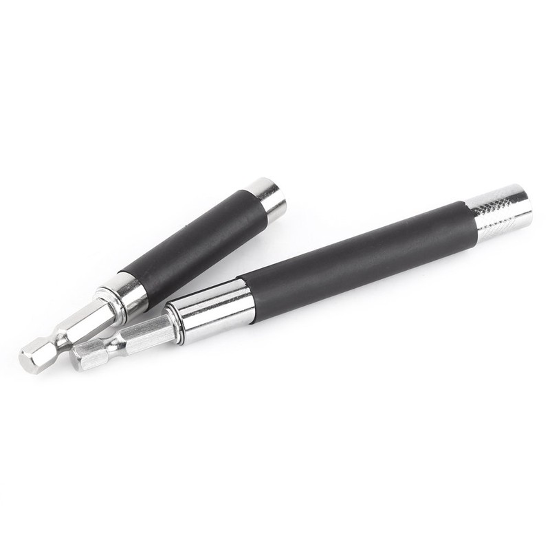 2pcs Extendible Hex Shank Magnetic Screwdriver Drill Bit Holder Extension