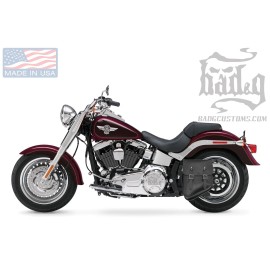 BAD&G CUSTOMS Harley Softail Hardtail LEFT Side Swingarm BLACK SOLO BAG - SHL03 BAD&G CustomS