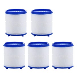 5 Pcs Faucet Water Filter Cartridges for 360 Degree Rotating Sink Tap Water Filter,Carbon Water Filtration Faucet Filters Cartridges Removes Chlorine Fluoride Heavy Metals Hard Water