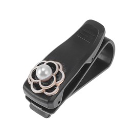 Motoforti Car Sunglasses Clip Universal Sun Visor Sunglasses Holder for Car Plastic Black 6.5x3cm 1 Pcs