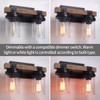 2-Light Farmhouse Vanity Lights for Bathroom, Rustic Bathroom Light Fixtures