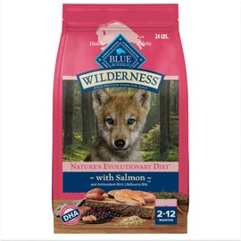 Blue Buffalo Wilderness High-Protein Natural Dry Food for Puppies, Salmon Recipe, 24-lb. Bag