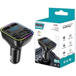Bluetooth 5.3 FM Transmitter for Car | PD 20W + QC3.1 Fast Charging Adapter | bluetooth car adapter | Zinc Alloy Car Charger with Dual USB, TF Card & USB Drive Support (Black)