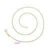 18k Yellow Gold Plated 40cm 16'' Wan Zi Necklace 1mm